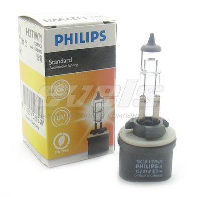 Лампа "PHILIPS" 12v H27/1 27W (PG13) (кор.) — основное фото